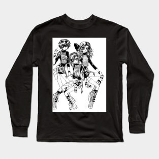 Drawing of Three Girls 2004 Long Sleeve T-Shirt